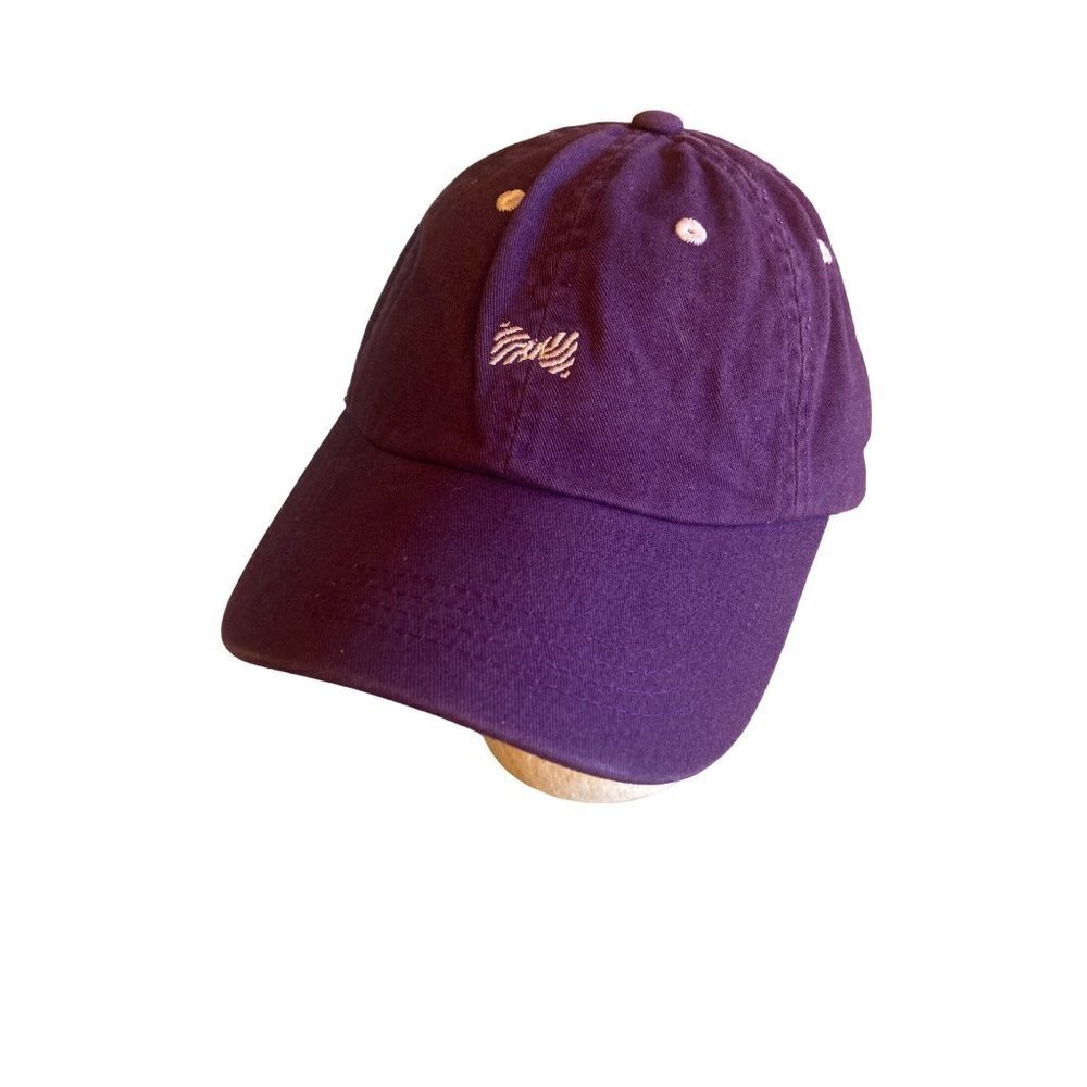 Fraternity‎ Hat Collection Purple Hat Cap Adjustable Embroidered Bow Tie